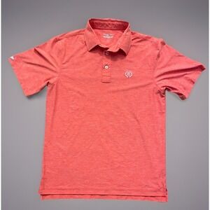 Straight Down Short Sleeve Polo Short Sleeve Coral Embroidered Logo Small JBHS